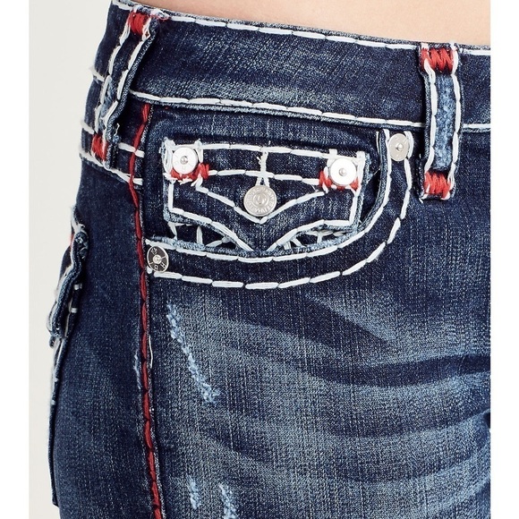 Sz. 28 sz. 6 True Religion Slim Straight Flap Super T Jeans - Picture 6 of 16